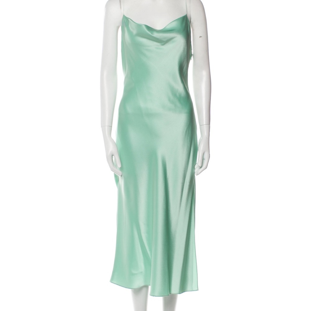 Alice + Olivia Mint Green Satin Dress